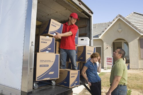 Man and a van moving household belongings
