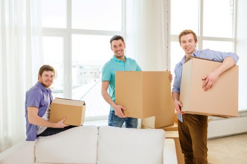 Professional Man and Van team assisting a move