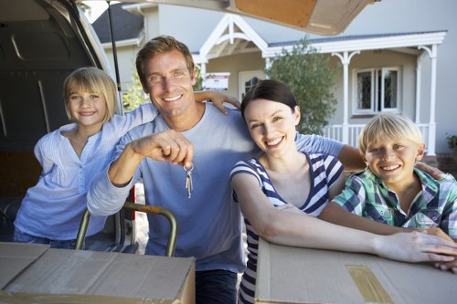 Professional mover handling delicate items