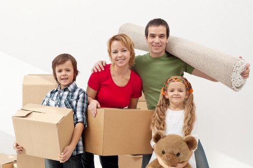 Secure loading of belongings in a van for relocation