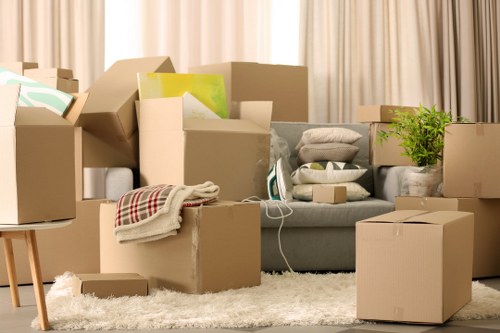 Packing boxes and materials for a Man and Van service